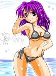  bikini kurokuro_(koulen1206) long_hair oekaki original purple_eyes purple_hair solo swimsuit violet_eyes 