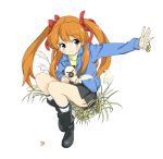  boots cat haku_(100301hiro) hiro_(dismaless) kanon orange_hair piro ribbon sawatari_makoto twintails 