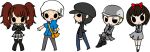  00s 2girls 3boys 90s adorable atlus bag beanie black_hair blonde_hair blush brown_eyes chibi coat cute devil_summoner fang female hat kihara_atsurou kneehighs kujikawa_rise louis_cypher male megami_ibunroku_devil_survivor megami_tensei megaten necktie nitta_isamu persona persona_1 persona_4 ribbon school_uniform serafuku shin_megami_tensei shin_megami_tensei_nocturne short_hair skirt socks sonomura_maki thigh-highs twintails 