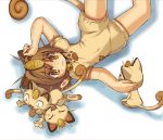  brown_hair costume meowth moemon personification pokemon sabaku_chitai unitard 