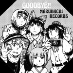  alice_margatroid alternate_headwear bow braid camera cropped_torso english_text feet_out_of_frame frown greyscale group_picture hair_bow hairband hakurei_reimu hat hieda_no_akyuu kirisame_marisa maruhachi_(maruhachi_record) monochrome neckerchief puffy_short_sleeves puffy_sleeves shameimaru_aya short_hair short_sleeves single_braid smile tokin_hat touhou waving 