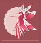  brown_background commentary_request framed from_side full_body gen_7_pokemon highres looking_back lurantis no_humans number pkmn_strn pokedex_number pokemon pokemon_(creature) solo sparkle 