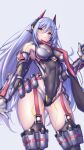  1girl breasts hakusai_(hksicabb) highres large_breasts long_hair poppi_(xenoblade) poppi_qtpi_(xenoblade) purple_hair smile solo thighs xenoblade_chronicles_(series) xenoblade_chronicles_2 