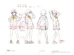  1girl absurdres character_sheet highres idolmaster idolmaster_cinderella_girls multiple_views official_art partially_colored production_art scan simple_background turnaround white_background zip_available 