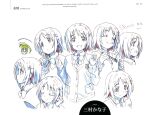  1girl absurdres character_name character_sheet color_trace copyright_name highres idolmaster idolmaster_cinderella_girls multiple_views official_art partially_colored production_art scan simple_background turnaround white_background zip_available 