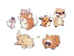  bidoof claws closed_eyes closed_mouth commentary_request dedenne evolutionary_line gen_1_pokemon gen_4_pokemon gen_5_pokemon gen_6_pokemon lying nao_(naaa_195) no_humans on_head on_stomach open_mouth patrat pokemon pokemon_(creature) pokemon_on_head raticate rattata sandshrew smile star_(symbol) tongue 