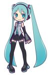  1girl bangs blue_eyes eyebrows_visible_through_hair happy hatsune_miku long_hair long_sleeves looking_at_viewer puyopuyo self_upload skirt smile solo vocaloid white_background 