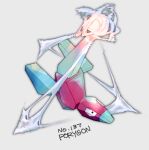  black_eyes blurry character_name commentary_request energy_ball gen_1_pokemon grey_background highres ngr_(nnn204204) no_humans pokedex_number pokemon pokemon_(creature) porygon simple_background 