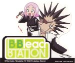   black_hair bleach child eyepatch kusajishi_yachiru pink_hair spiky_hair zaraki_kenpachi  