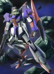  beam_rifle gun gundam gundam_zz mecha raybar shield space weapon zeta_zaku zz_gundam 