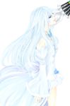  blue_eyes detached_sleeves dress kuniro long_hair pandora_hearts smile will_of_the_abyss 