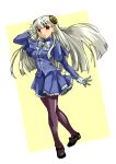  capcom_fighting_evolution gloves hair_ornaments ingrid long_hair pantyhose school_uniform silver_hair smile street_fighter 