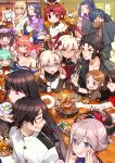  5boys 6+girls absurdres ahoge animal animal_ears bangs benienma_(fate) bird black_eyes black_hair blonde_hair blush breasts brown_hair chacha_(fate) chopsticks closed_eyes eating fate/grand_order fate_(series) fox_ears grey_eyes hair_ribbon hairband highres hijikata_toshizou_(fate) holding holding_chopsticks huge_filesize japanese_clothes kimono kiyohime_(fate) long_hair minamoto_no_raikou_(fate) miyamoto_musashi_(fate) multiple_boys multiple_girls nekoyashiki_pushio oda_nobunaga_(fate) oda_nobunaga_(fate)_(all) okada_izou_(fate) okita_souji_(alter)_(fate) okita_souji_(fate) okita_souji_(fate)_(all) open_mouth oryou osakabe-hime_(fate) pink_hair ponytail red_eyes ribbon sakamoto_ryouma_(fate) sakata_kintoki_(fate) sasaki_kojirou_(fate) scarf short_hair silver_hair sitting smile sparrow standing sunglasses tamamo_(fate) tamamo_no_mae_(fate/extra) tsuchiga udon violet_eyes yakiniku yellow_eyes 