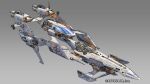  copyright_name from_above gradient gradient_background grey_background highres nijisanji nijisanji_id no_humans official_art pinakes radio_antenna science_fiction solo space_craft vehicle_focus 