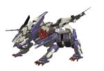  blue_eyes cannon handlebar hexa_gear highres mecha moruga no_humans official_art rayblade_impulse science_fiction solo standing tail wheel white_background 