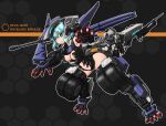  1boy 1girl :o black_leotard blue_eyes blue_hair breasts character_name clothing_cutout copyright_name eyebrows_visible_through_hair giant giantess hexa_gear highres leotard looking_at_viewer mecha_musume navel open_hands pawn_a1 personification rayblade_impulse shoulder_cannon solo_focus stomach_cutout takoyakin under_boob wheel 