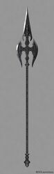  absurdres commentary_request fantasy grey_background highres lance no_humans original polearm simple_background sollies still_life weapon weapon_focus 