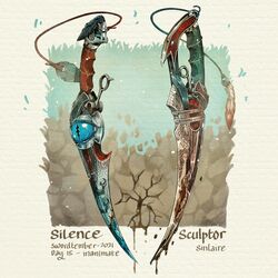  artist_name blood blood_on_weapon commentary dagger dated english_commentary english_text fantasy feathers knife light_particles no_humans original simple_background sinlaire slit_pupils still_life weapon weapon_focus white_background 