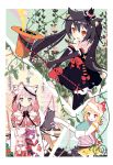  animal_ears caramell_(sayori) chocolat_(sayori) ideolo lolita_fashion neko_works nekomimi original thigh-highs vanilla_(sayori) 