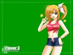  clover clover_(game_cg) green highres nishimata_aoi v wallpaper 