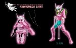  andromeda_shun armor chains cloth constellation girly green_hair knights_of_the_zodiac male pink saint_seiya 
