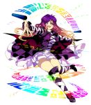  cape dress gradient_hair hijiri_byakuren long_hair multicolored_hair scroll solo touhou transparent_background yellow_eyes 