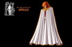 apollo armor cape cloth fire god god_of_the_sun greek knights_of_the_zodiac male mythology orange_hair saint_seiya sun 