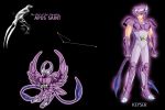  apus_keyser armor bird cloth constellation hair_over_one_eye knights_of_the_zodiac male mythology pink_hair saint_seiya source_request 