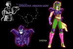  armor cloth constellation female green_hair knights_of_the_zodiac mask mythology ophiucus_shaina saint_seiya serpent shaina snake statue 
