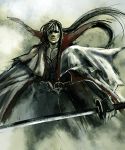  cape hiko_seijuurou katana long_hair male manly ponytail rurouni_kenshin sword weapon 