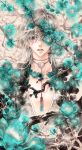  aqua_eyes flower highres hina jewelry lee_sun_young male necklace original solo 