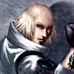  alternate_hairstyle bald blonde_hair faux_traditional_media final_fantasy final_fantasy_xiii gloves male raypass snow_villiers solo 
