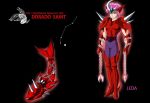  80&#039;s armor chains cloth constellation dorado_leda fish girly glam knights_of_the_zodiac male mythology pink_hair saint_seiya 