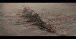  bad_id bad_pixiv_id blood blood_on_ground blood_splatter blood_stain blurry bow_(weapon) copyright_name depth_of_field dust floor letterboxed no_humans photoshop_(medium) pixiv_fantasia pixiv_fantasia_t renatus.z weapon weapon_focus 