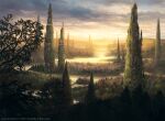  alayna_danner blue_sky clouds cloudy_sky commentary day english_commentary fantasy highres landscape magic:_the_gathering nature no_humans official_art outdoors river scenery sky tree 