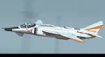  1other aircraft airplane asterozoa canopy_(aircraft) fighter_jet flying from_side helmet highres jet military military_vehicle original vehicle_focus yak-38 