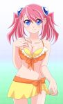  1girl bikini blue_eyes hiiragi_yuzu motsu_(pixiv26352203) multicolored_hair pink_hair short_twintails swimsuit two-tone_hair yu-gi-oh! yu-gi-oh!_arc-v yuu-gi-ou yuu-gi-ou_arc-v 