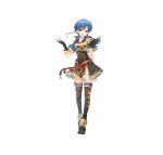  1girl absurdres alternate_costume armor bangs belt blue_eyes blue_hair blue_legwear boots breastplate commentary_request dress elbow_gloves eyebrows_visible_through_hair feather_trim fingerless_gloves fingernails fire_emblem fire_emblem:_the_binding_blade fire_emblem_heroes full_body gloves gold_trim highres looking_at_viewer miwabe_sakura official_art shanna_(fire_emblem) shiny shiny_hair short_dress short_hair short_sleeves shoulder_armor simple_background skirt smile solo thigh-highs thigh_boots white_background zettai_ryouiki 