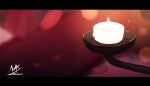  artist_name blurry blurry_background candle candlelight highres letterboxed light original petals shimmer 