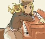  howoji instrument k-on! kotobuki_tsumugi listen!! piano sailor_hat solo 