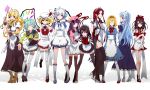  alice_margatroid alternate_costume boots elbow_gloves enmaided everyone flandre_scarlet gloves hakurei_reimu high_heels hong_meiling houjuu_nue izayoi_sakuya kamishirasawa_keine kirisame_marisa komeiji_koishi legs maid manya_(mohu_is-mine) manyako_(mohumohu) mary_janes multiple_girls pantyhose patchouli_knowledge shoes thighhighs touhou 