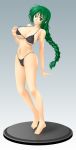  bikini braid green_eyes green_hair hiviki_n&#039;alchemy hiviki_n'alchemy long_hair original pedestal solo swimsuit 