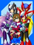  angry back-to-back bdsm blonde_hair blue_eyes bondage bow brown_hair everyone green_eyes hand_on_hip hug iris long_hair multiple_persona omega_(rockman) open_mouth pink_hair ponytail purple_eyes red_eyes robot rockman rockman_exe rockman_x rockman_zero short_hair silver_hair smile time_paradox very_long_hair yellow_eyes zero zero_(rockman) zero_nightmare zero_virus 