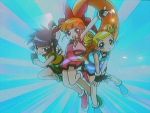  blossom bubbles buttercup cap gotokuji_miyako hyper_blossom matsubara_kaoru pose powered_buttercup powerpuff_girls_z rolling_bubbles screencap 