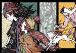  animal bad_id brown issun japanese_clothes kai_(okami) kimono male mask nesu_(nsm888) okami oki running sayagata texture ushiwakamaru wolf 