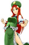 braid china_dress chinese_clothes green_eyes hat hong_meiling kagehito long_hair red_hair redhead solo touhou twin_braids 
