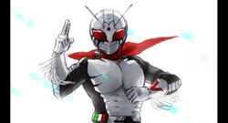  antenna kamen_rider kamen_rider_super-1 kamen_rider_super-1_(series) scarf solo yoshi_susuki 