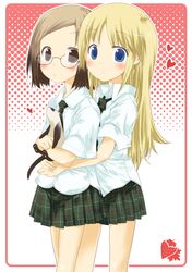  blonde_hair blue_eyes ferret glasses ichigo_mashimaro long_hair mizuki_makoto sakuragi_matsuri tatu 