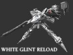  armored_core assault_rifle gun mecha missile_launcher rifle white_glint 