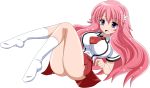  baka_to_test_to_shoukanjuu blush himeji_mizuki legs long_hair miniskirt pink_hair render school_uniform skirt smile solo thighs 